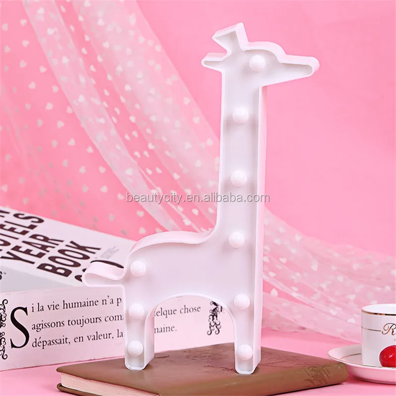 
3D Desk Lamp LED Table Night Light Led Christmas Light Marquee Light Giraffe for Merry xmas Festival Party Decoration 