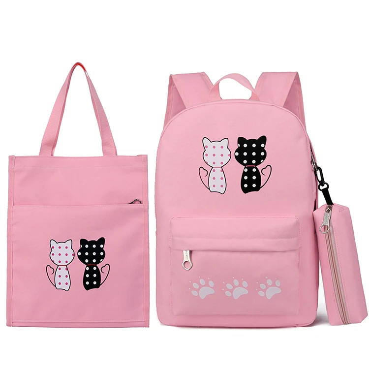 3pcs student bag pack cartoon school bags cute school backpacks for teen girls