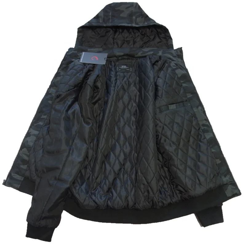 
competitive price suitable camo black cotton varsity jackets for men 