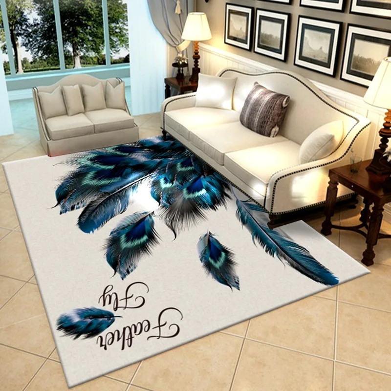 Light luxury 3D printed art carpets with modern style hotel carpets living room carpets