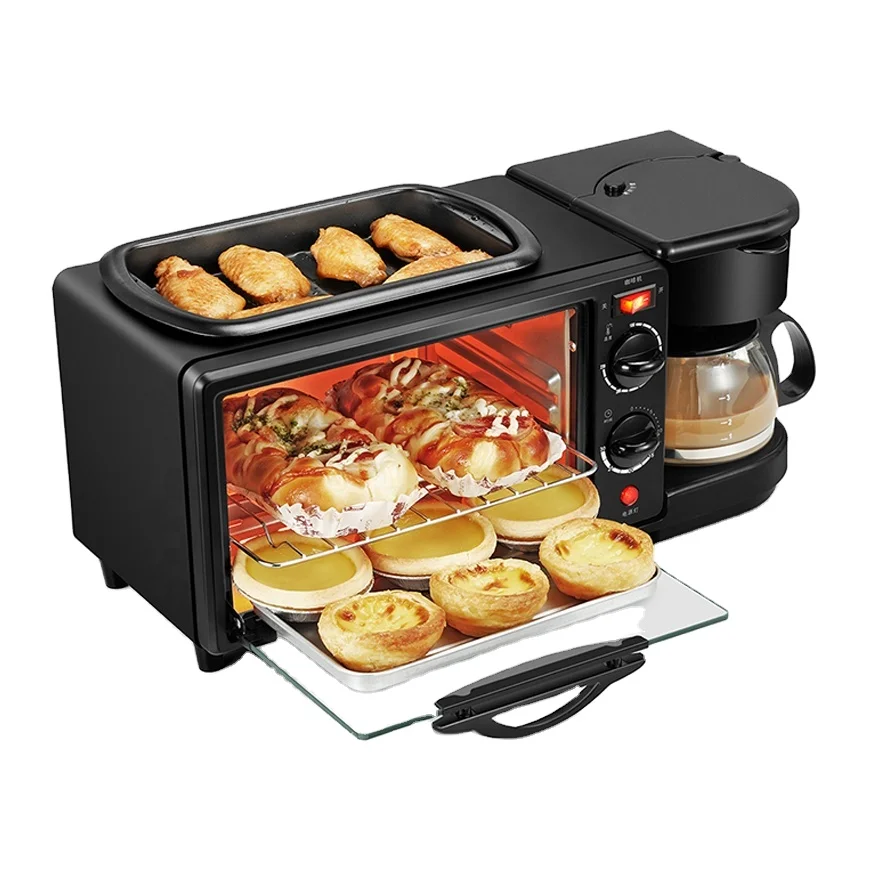 5 in 1 Automatic Breakfast machine Coffee Maker Toaster oven cooker 3 in 1 Breakfast Maker