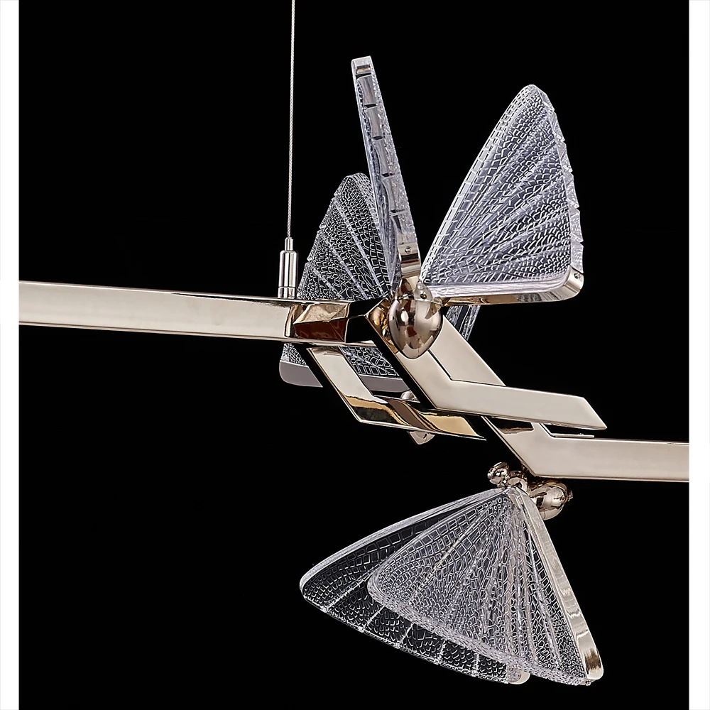 Modern LED Light Butterfly Organic Acrylic Home Romantic Dream Dining Room Chandelier
