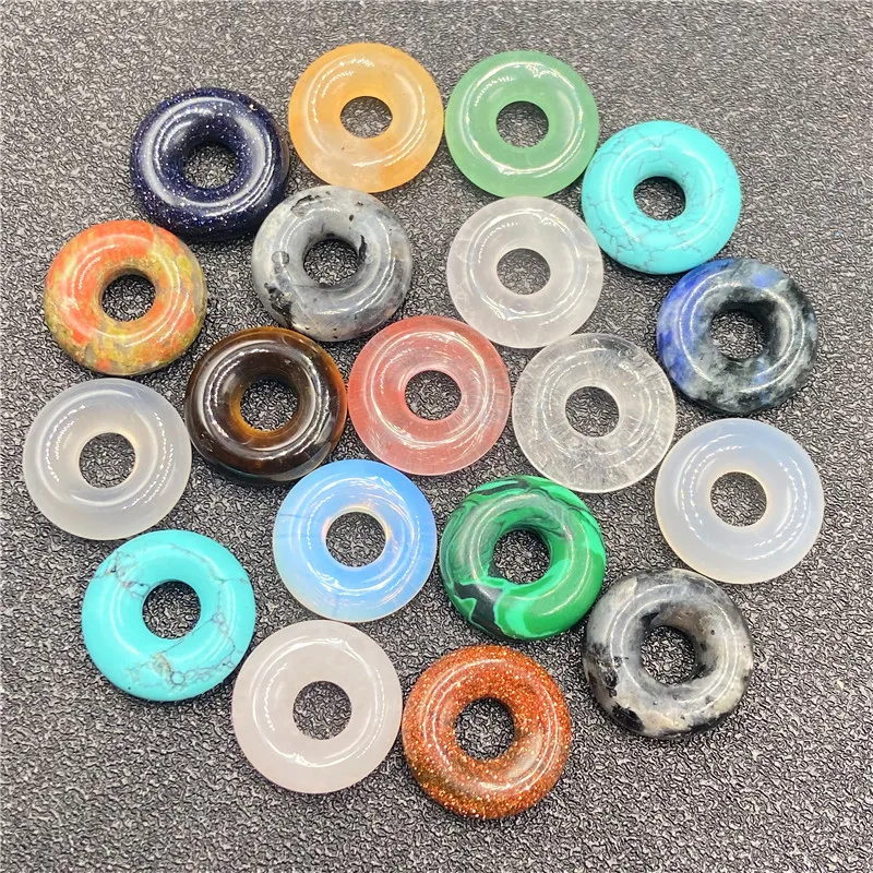 Wholesale 5*15mm Mixed Stone Big Hole Beads Onyx Green Aventurine Gem Big Hole Loose Beads