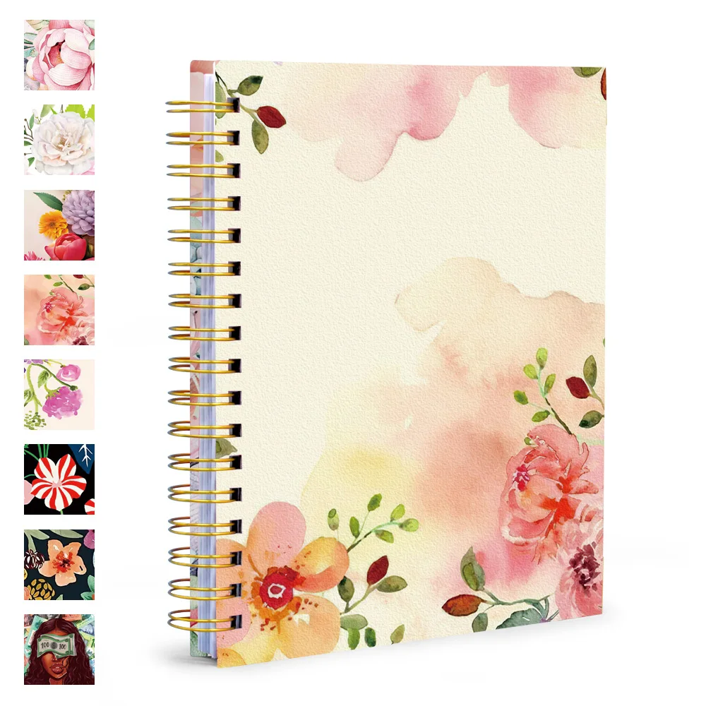 2024-2025 Custom Spiral Bound  Hard Cover Planner Notebook with Metal Corner