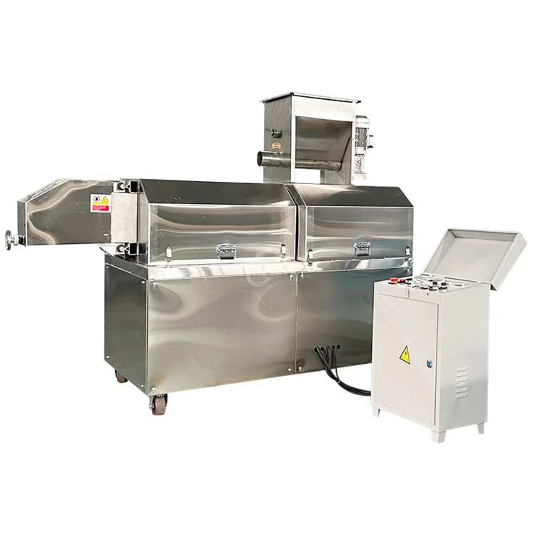 automatic china snacks manufacturing machine twin screw extruder puff snack extruded corn puffed snacks food production line
