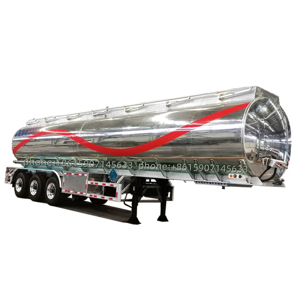 40 feet 30 tons 35000 liter 48000 liter crude oil aluminum fuel tanker trailer for sale