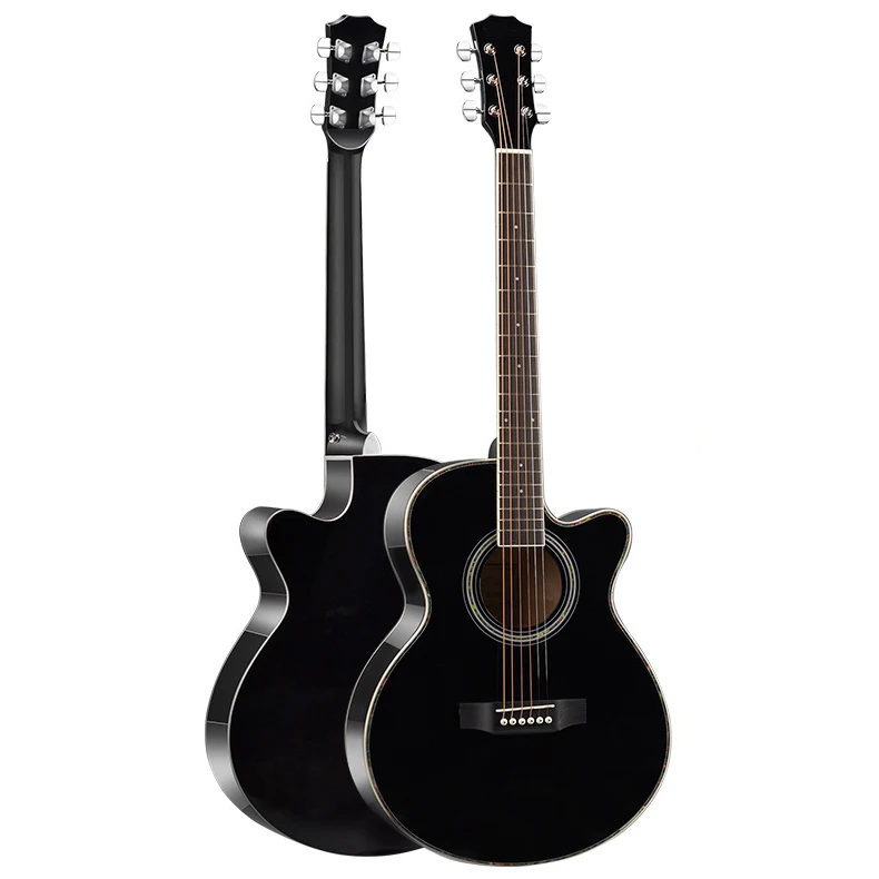 Chinese factory direct sale Wholesale/Custom 40 inch all  basswood cheap price acoustic guitar student guitar