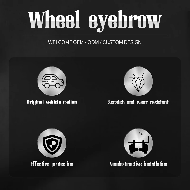 FFD140 Hot selling universal car dmax automotive power Wheel arch Fender Flares for Toyota Prado 150 car