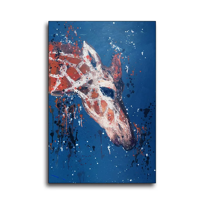 Handmade Modern Style Home Decorative A Pig with Glasses Animal Wall Art Oil Paintings On Canvas