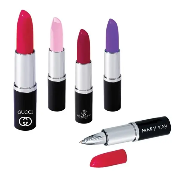 custom gift Promotional mini funny diamond lipstick ballpoint pen for kids gift