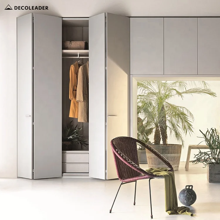 Bifold Door Closet Swing Folding Door Wardrobe Furniture MDF Lacquer Finish
