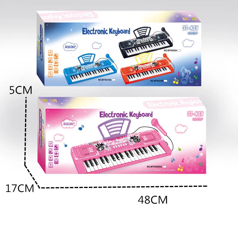 Children educational toy multifunctional electronic keyboard toy piano with microphone