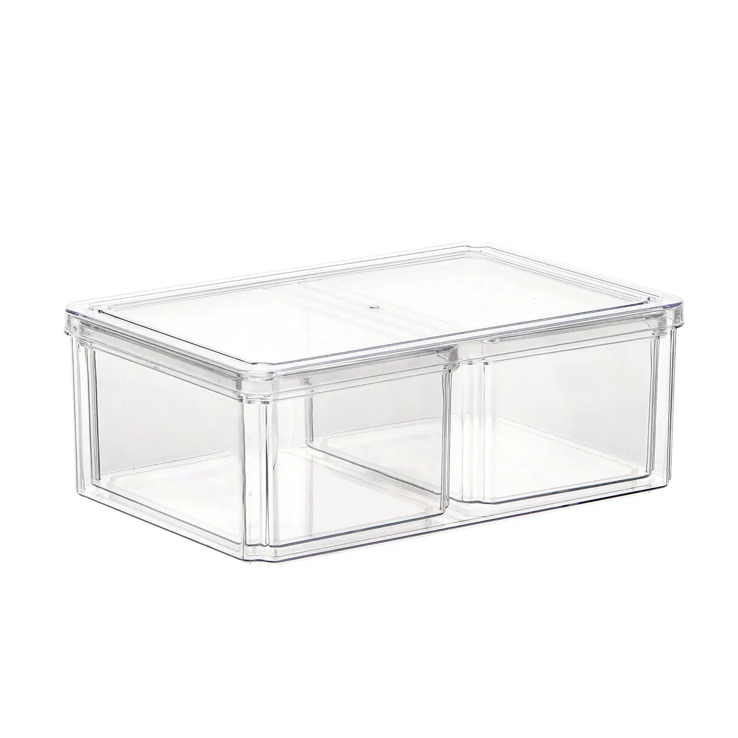 3PCS Clear Storage Box Drawer Organizer Price Plastic Stackable Kitchen Refrigerator Storage Box With Lid