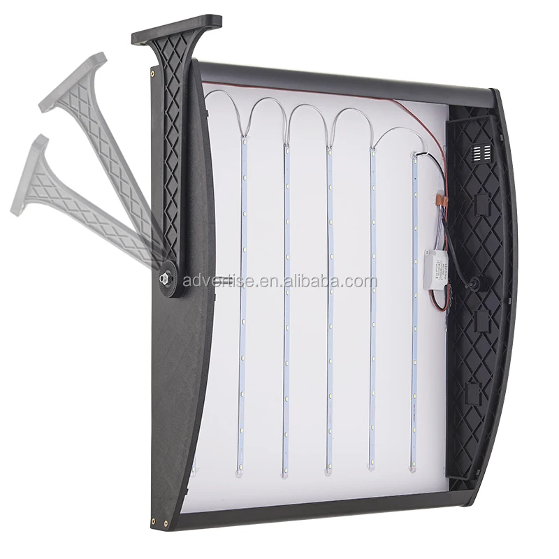 customized size curve order light box hanging or ceilling style plastic led menu display for coffee shop KFC restaurants