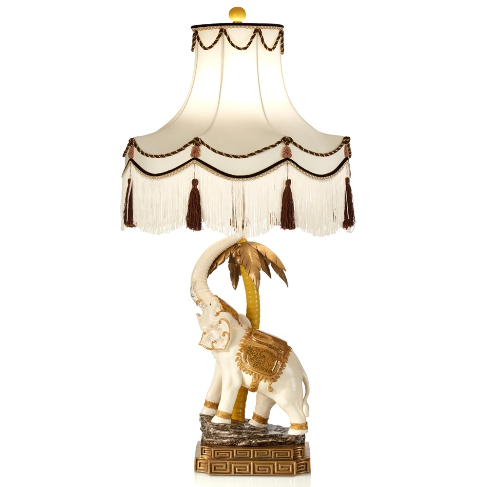 New Arrival Classic Imperial Designed Antique Gilt Bronze Elephant Table Lamp
