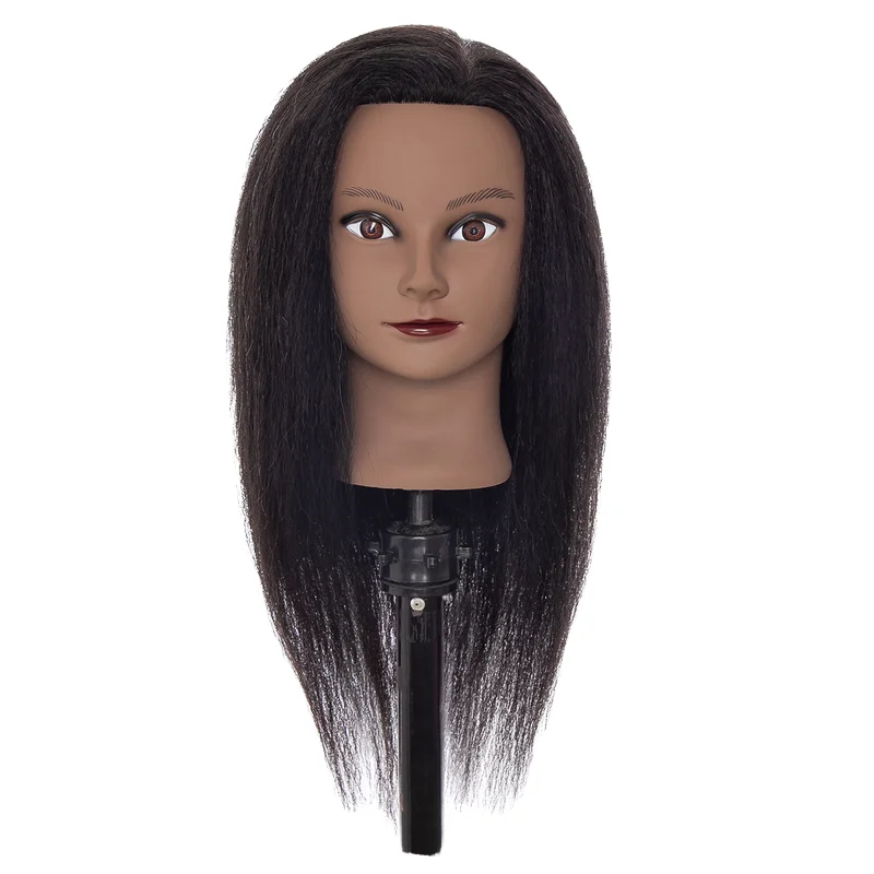 Premium Quality Human Hair Mannequin Head for Training and Styling