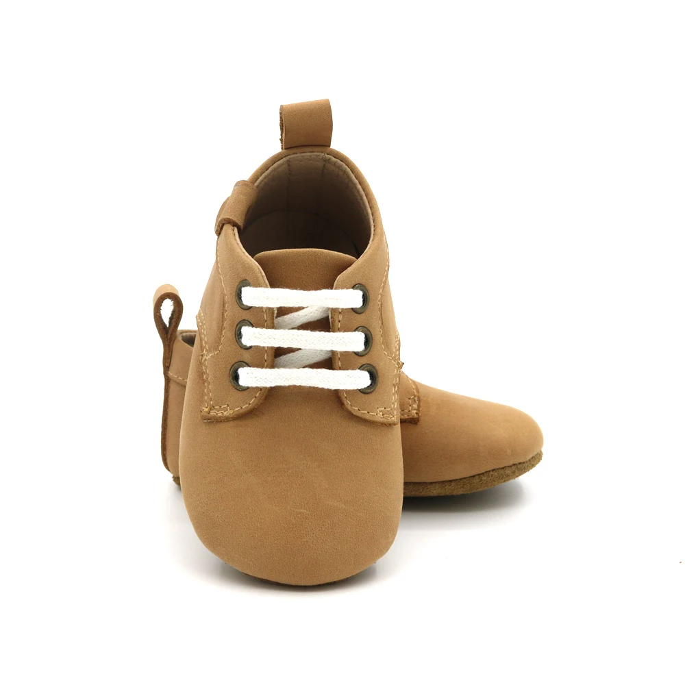 Newborn Baby Boys Soft Suede Outsole Super Fabric Insole Infant Wax Leather Willow Shoes