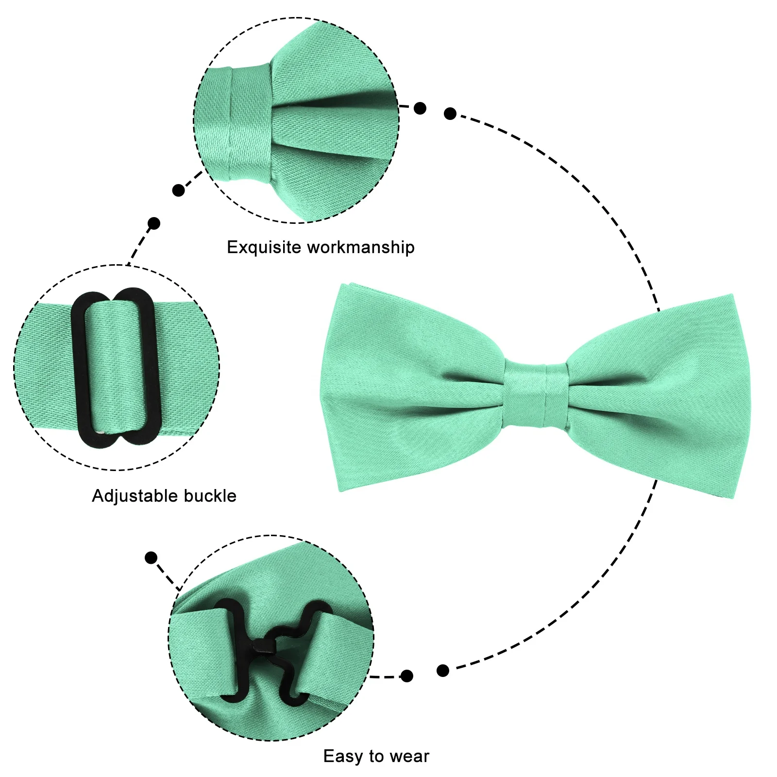 Gentlemanlike High Quality Bow Tie Mens Bowties Custom Polyester Woven Wedding Party Bowtie