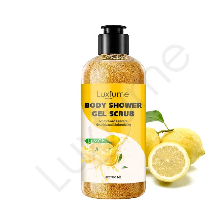 Частная торговая марка, мягкое очищение, отшелушивающая густая пена, органический скраб с фруктовым вкусом, гель для ванны и душа, скраб для спа
