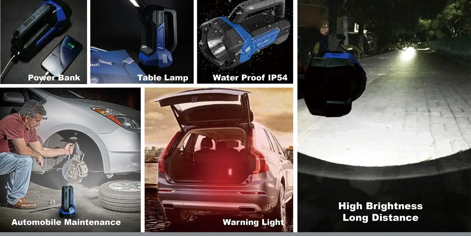 tobys Most Powerful COB Outdoor Led Work Lighting magnet holder Waterproof All In One 1000LM 5W 10W Work Light USB rechargeable