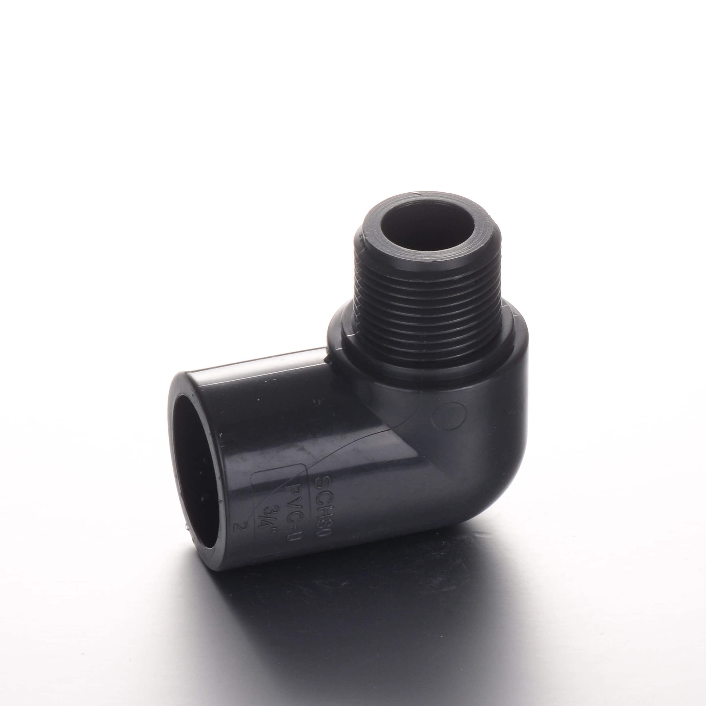 UPVC durable fittings ASTM SCH80 90 Degree Male Elbow