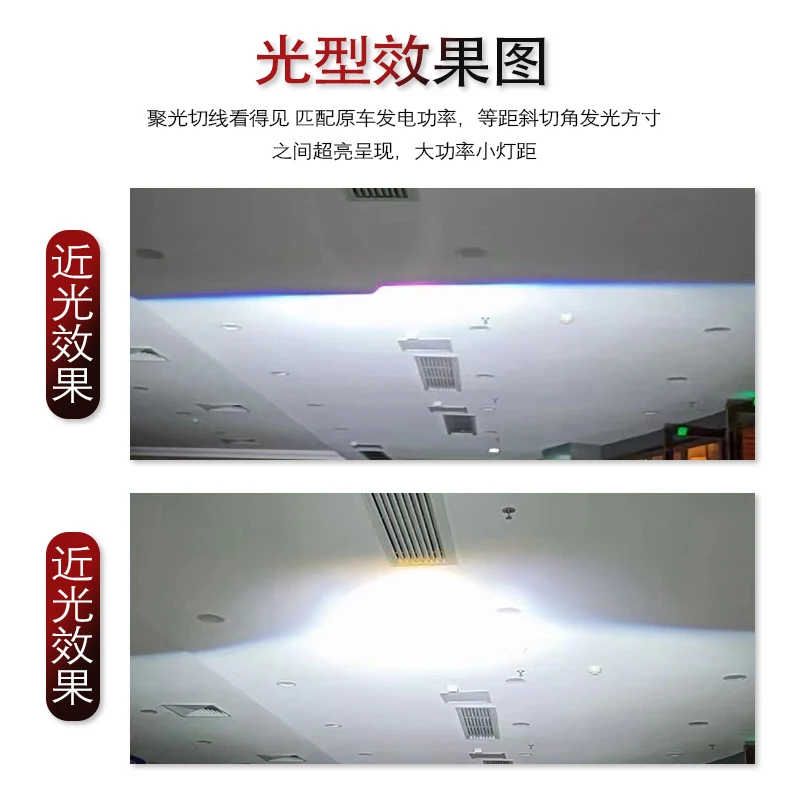 Factor Wholesale Universal Headlight Led Projector Bifocal Lens 2-bulbs Mode High Power Spotlight High Low Laser Beam Retrofit