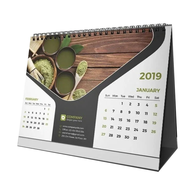 Personalized Stand up Desk 365 Day Perforated Scrolling Page Monthly Daily Calendar