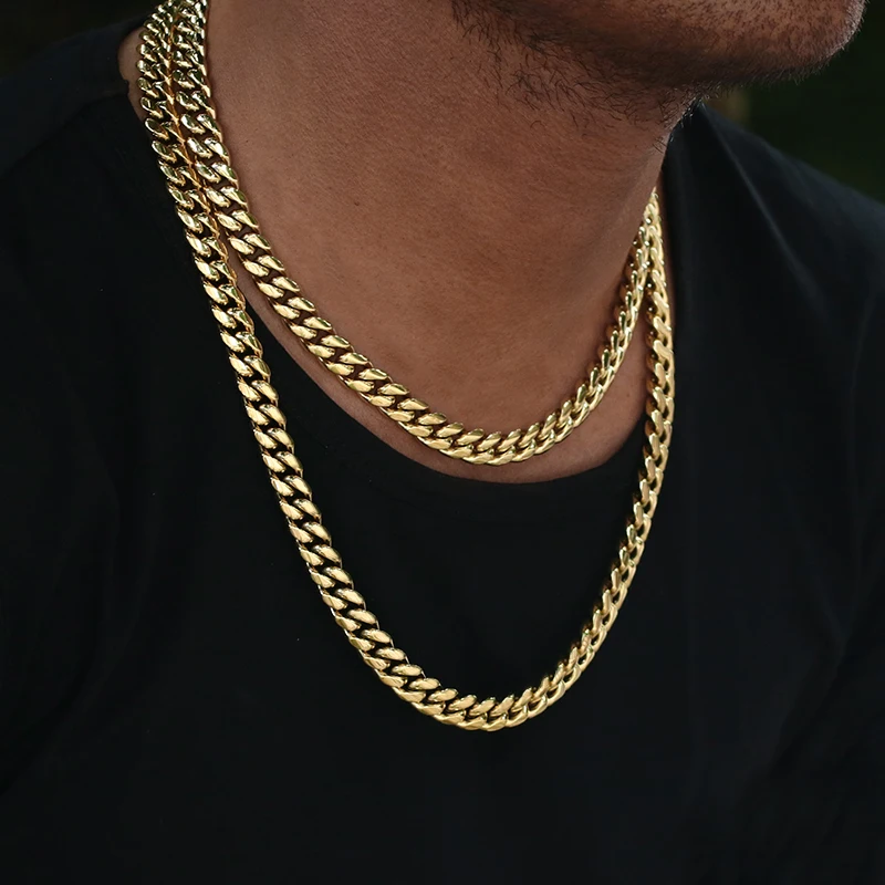 18k Gold Link Chain Men Jewelry