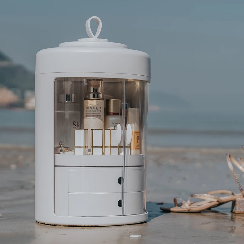 Factory Drop-Shipping Fast Dispatch Direct Makeup Drawer Storage Acrylic 360 Degree Rotating Adjustable Cosmetic Organizer Box