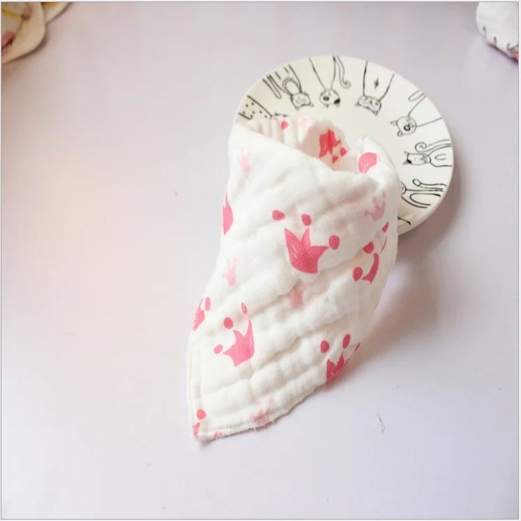 
Baby Saliva Towel Triangle Scarf Cotton Baby Bib Newborn Cotton Gauze Snap Bib 