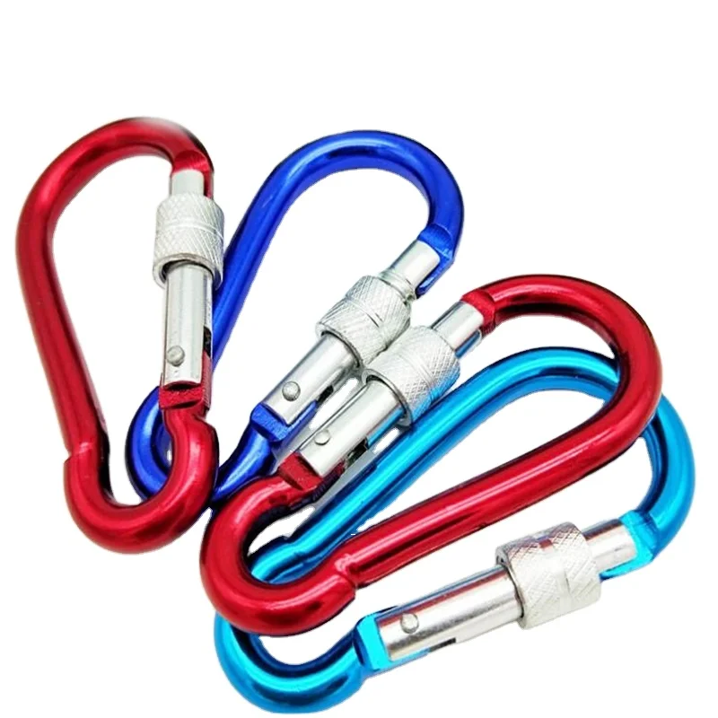 HXY 50*24.5*4.0MM Custom Promotional Small Size 50MM 5CM Gourd Shape Nut Aluminum Carabiner Hook Snap Hook For Gift, Hiking