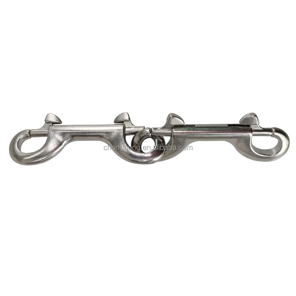 Double Ended Bolt Snap Hook Double End Trigger Snaps Metal Clips 3-1/2 in 316 Stainless Steel Snap Hook