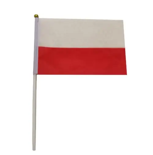 Cheap price Poland hand wave flags custom size Poland flags