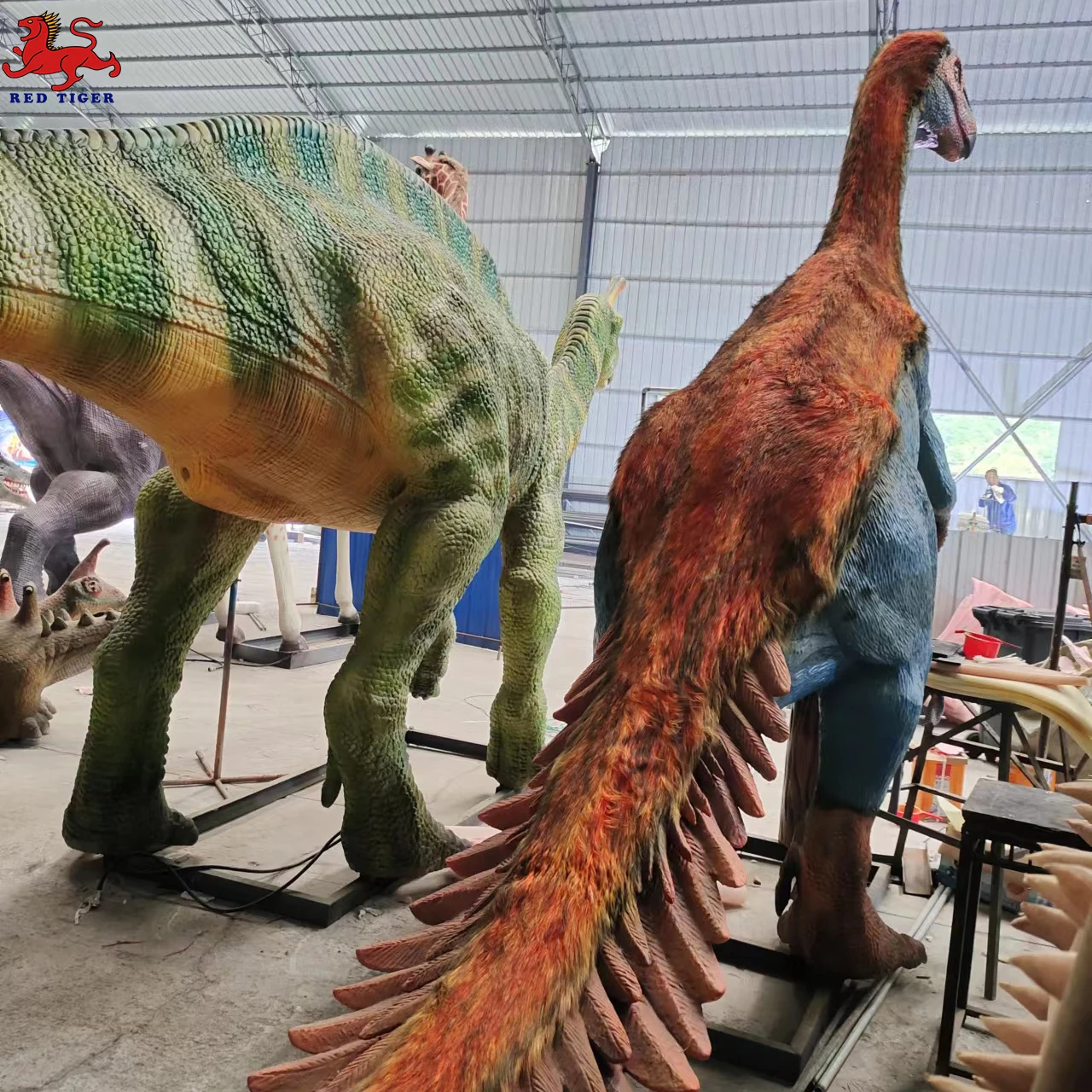 high-tech mechanical dinosaur model life-size therizinosaurus