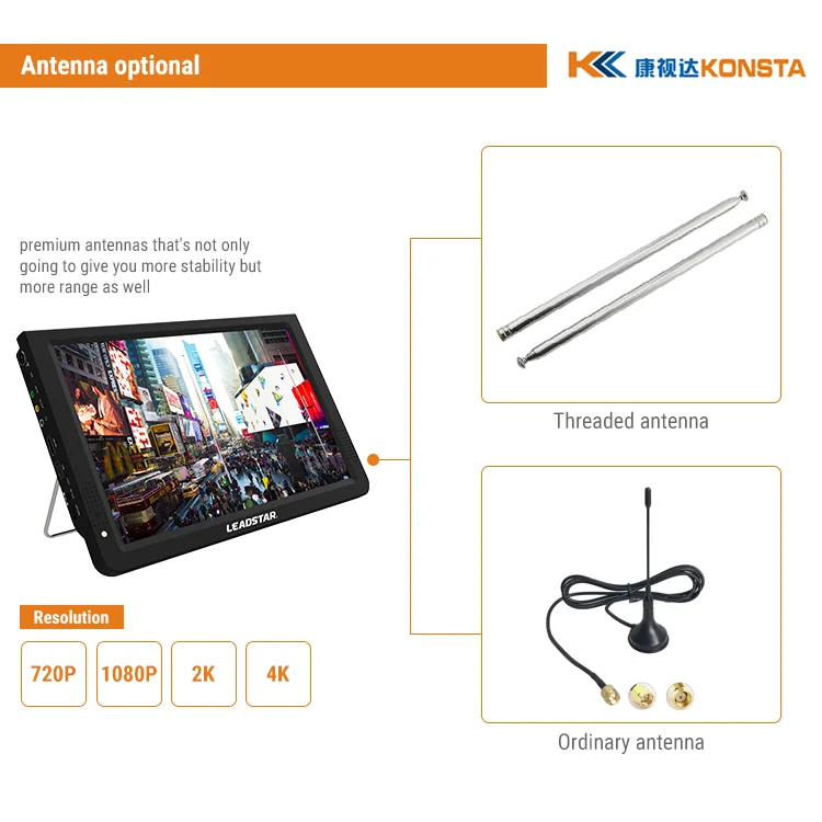 D12 Low Price Rechargeable DvD-t2 Car Lcd 12 Mini Pour Tv Portable Television