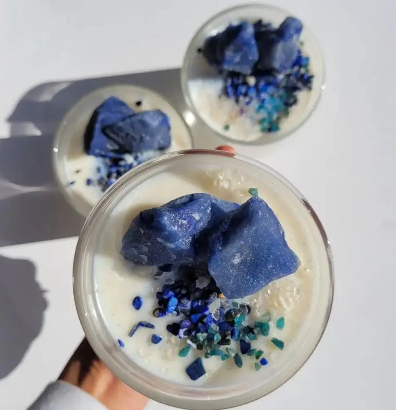 Herbal Scented Spiritual Candles with Stones Crystals for Holiday Bars
