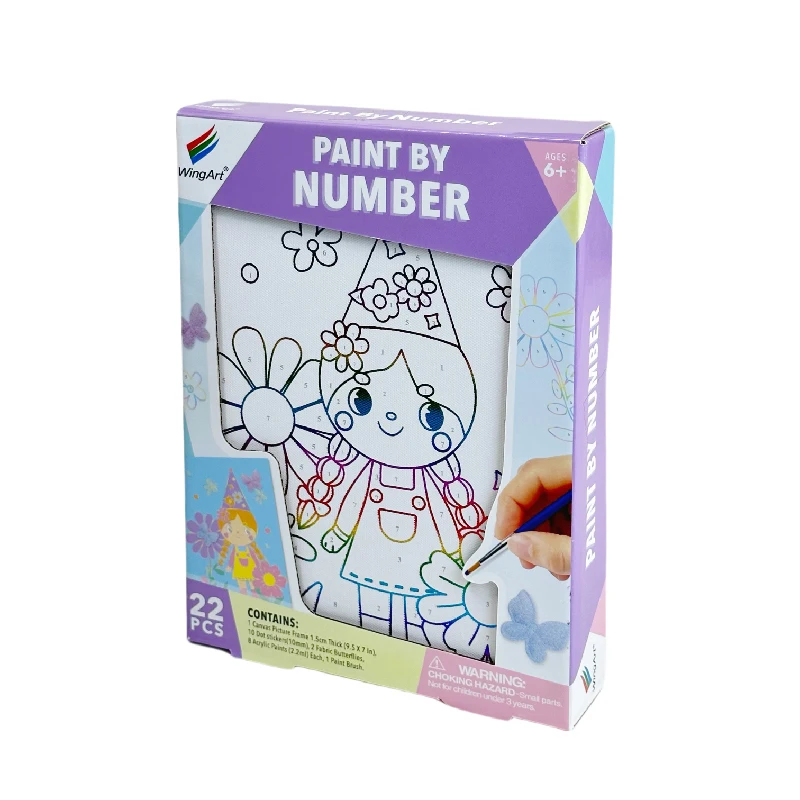 New Arrival DIY Digital Oil Painting by Numbers Set Canvas kits With laser Printed Canvas Frame