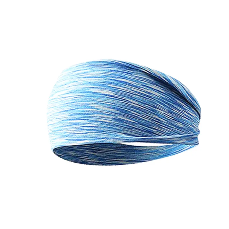 Hot Selling Sweat Absorbing and Breathable Sports Headbands Widened Quick Drying Headscarf Sports Caps Adult 100% Polyester 22g
