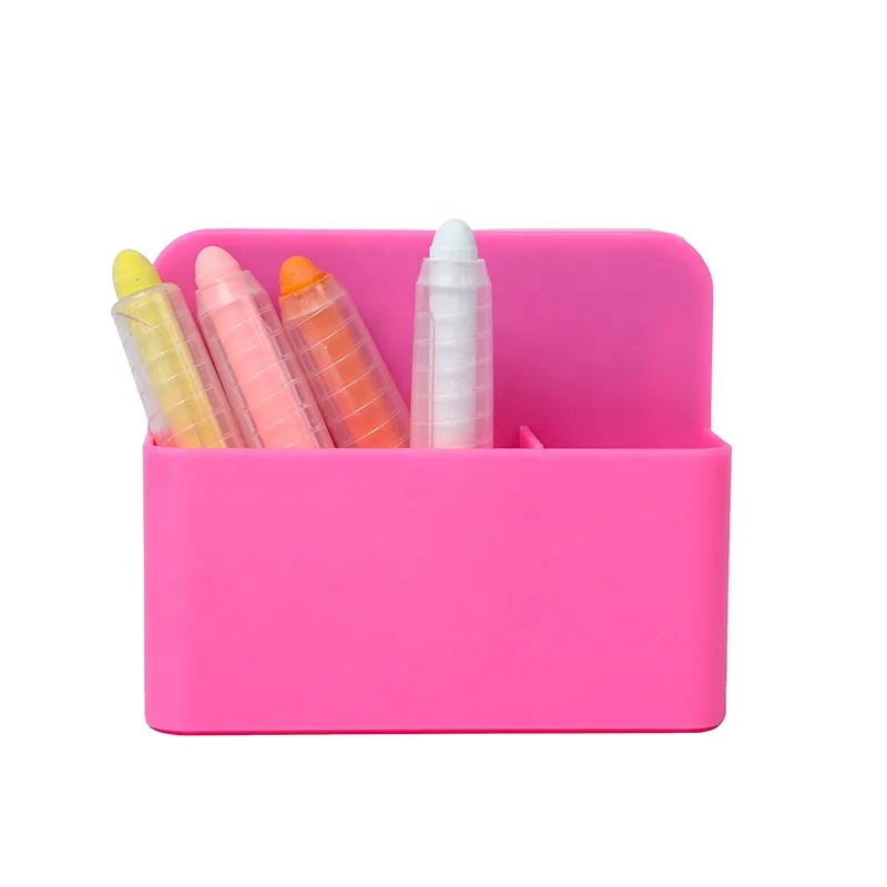 Wholesale High Quality Magnetic Pen Holder Plastic Stationery Pen Stand  For School Office Home Use