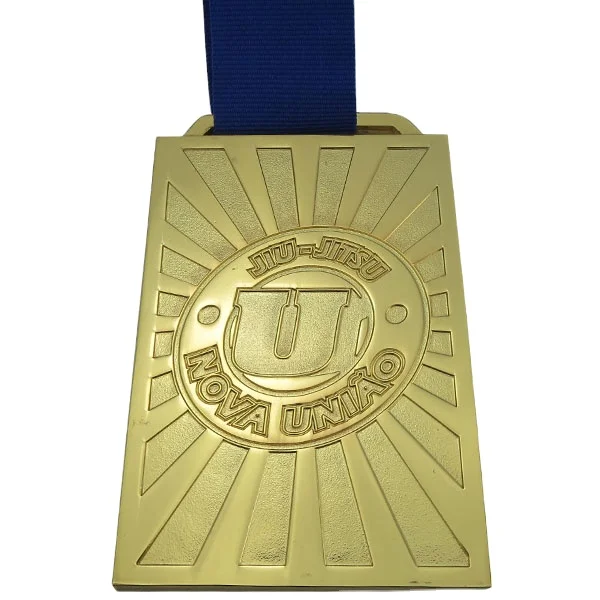 Custom college soccer grappling jiu jitsu champion blank medals/ medallion