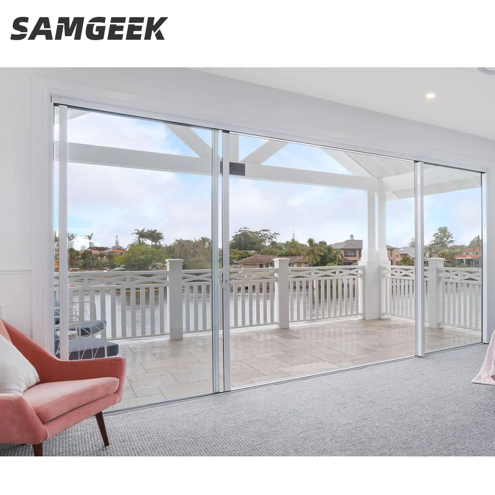 6.38mm/10.38mm Aluminium Laminated Glass Sliding Door Australia Standard with Push and Pull Opening Method