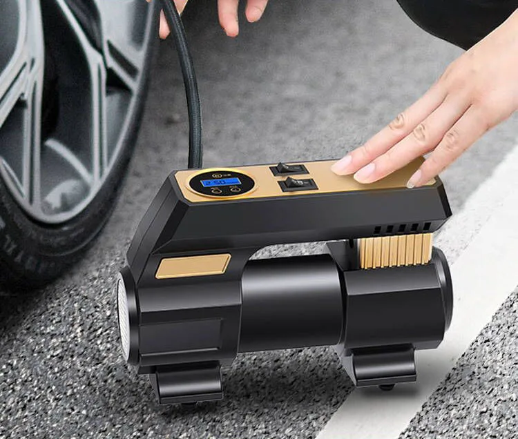 Ziyao Portable Digital Car Tire inflator Heavy Duty air Compressor 12V Tire Pump with Tire Pressure Gauge Auto-Off