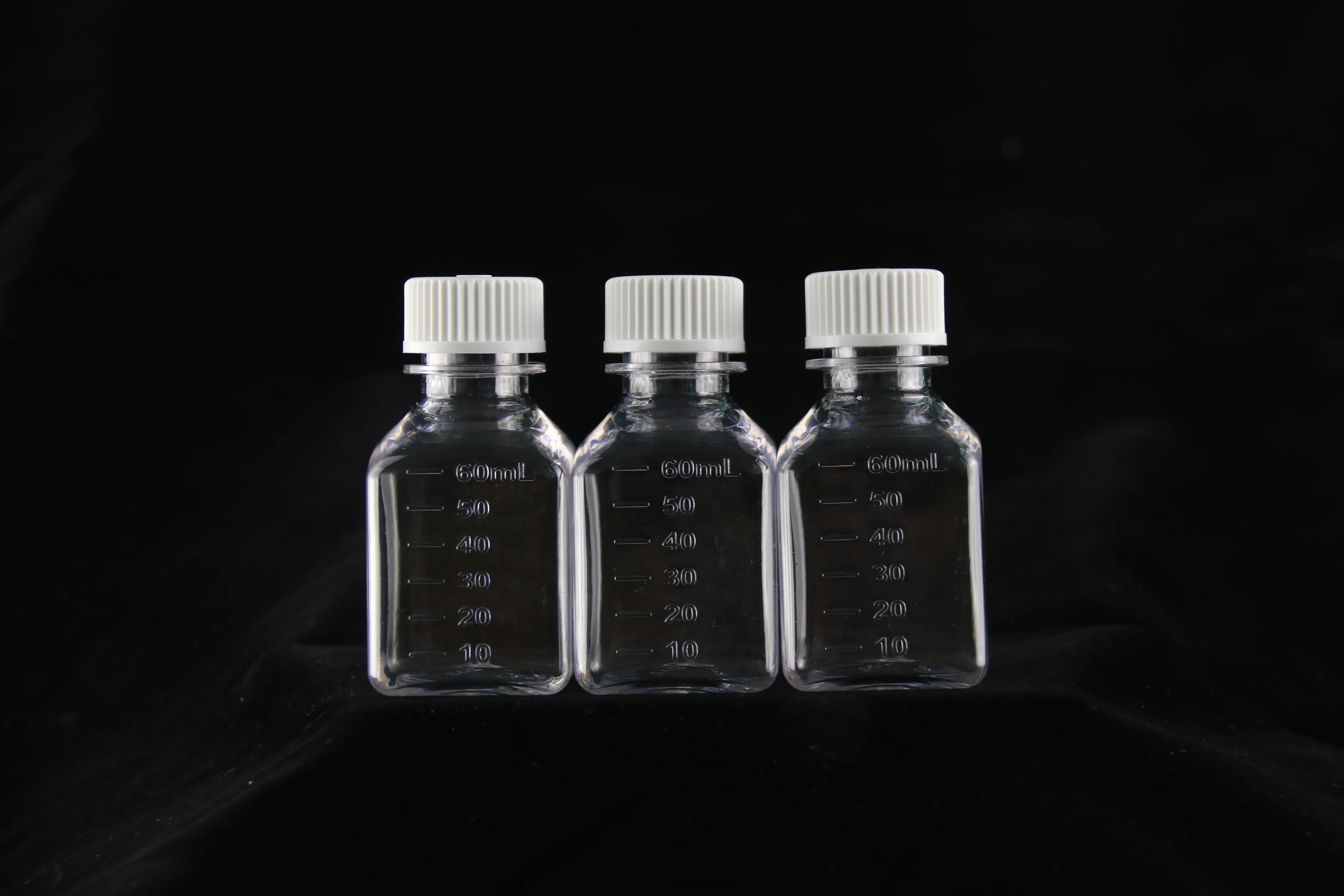 30ml PETG Square Media Bottle Food/Pharmaceutical Plastic Bottle With Screw Cap OEM/ODM