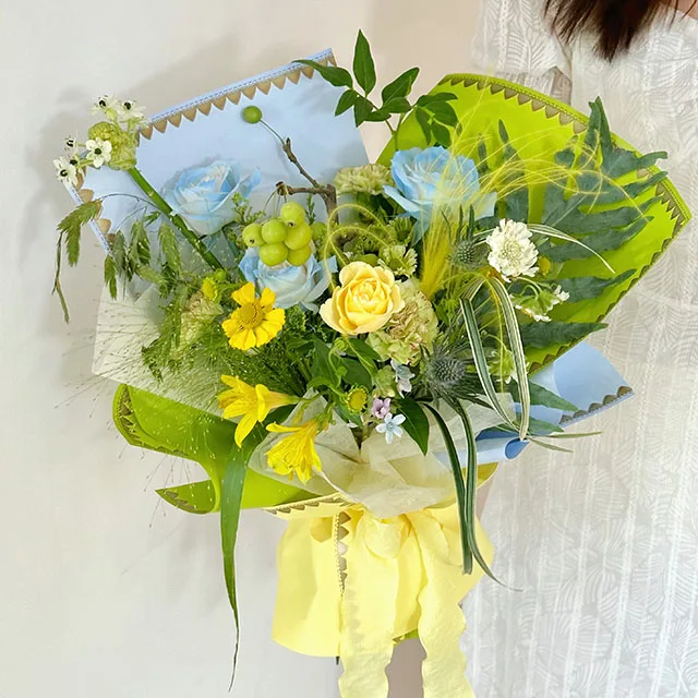CALOR 2024 New Style Plastic Flower Wrapping Paper Waterproof 57*57cm Florist Paper