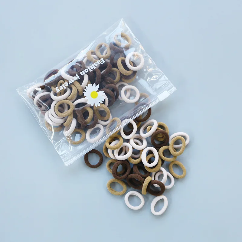 SongMay 100 Pcs/bag Girls Cartoon Hair Tie Children Baby Elastic Hair Band for Girl Kids Hair Accessories Set