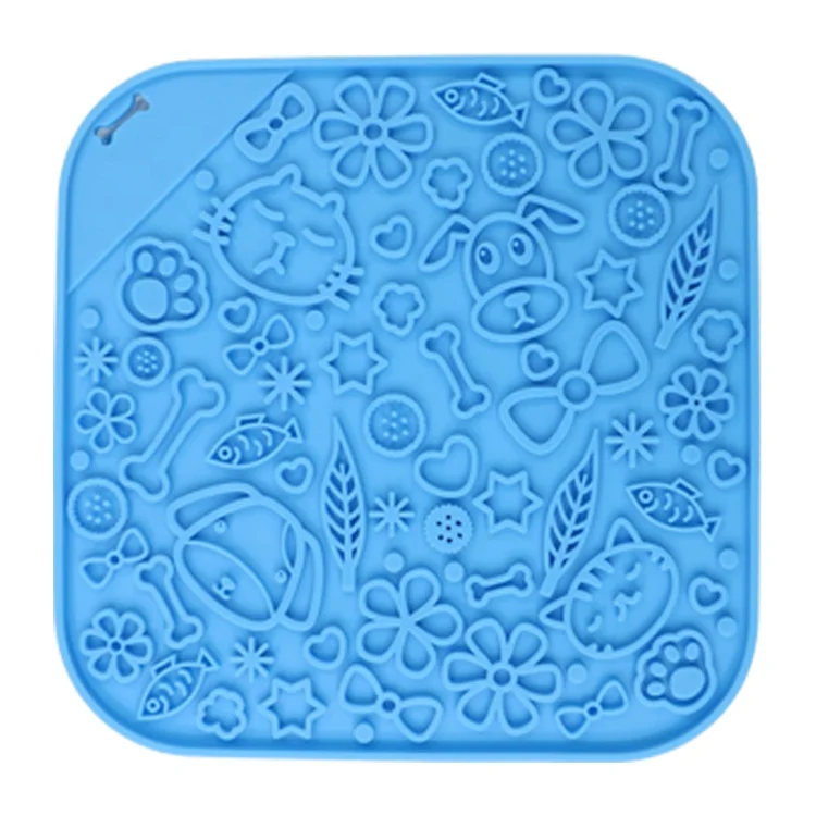 Eco Friendly Silicone Dog Sniffing Mat Fun Foldable Distraction Slow Pet Feeder Pet Licking Food Mat