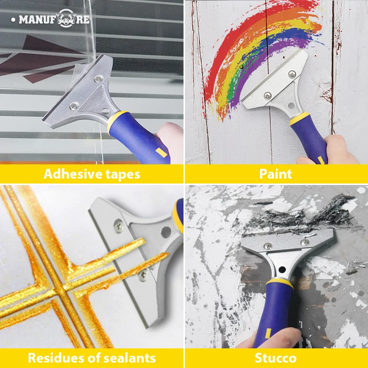 With 60# Carbon Steel Spare Blade Handy Household Cleaning Tools  Wallpaper Cement Removal Scraper Flexible Scraper
