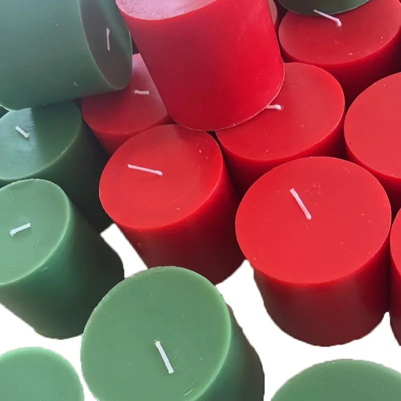 High quality  paraffin wax candles custom multi scents and color pillar smokeless candles for wedding Birthday