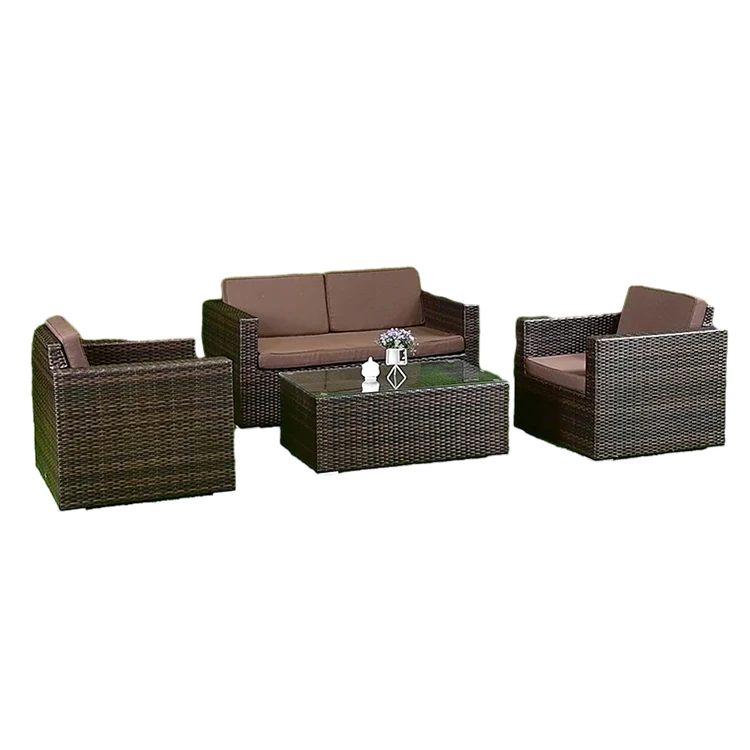 2023 New Arrival Modern luxury Outdoor Furniture Set wicker garden furniture patio garden round big rattan sofa set
