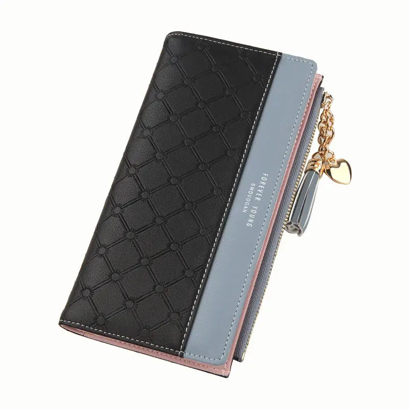 Fashion Design Long PU Leather Ladies Card Holder Purse Women Teen Wallet